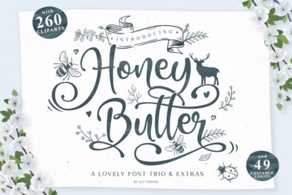 Honey Butter Font Trio