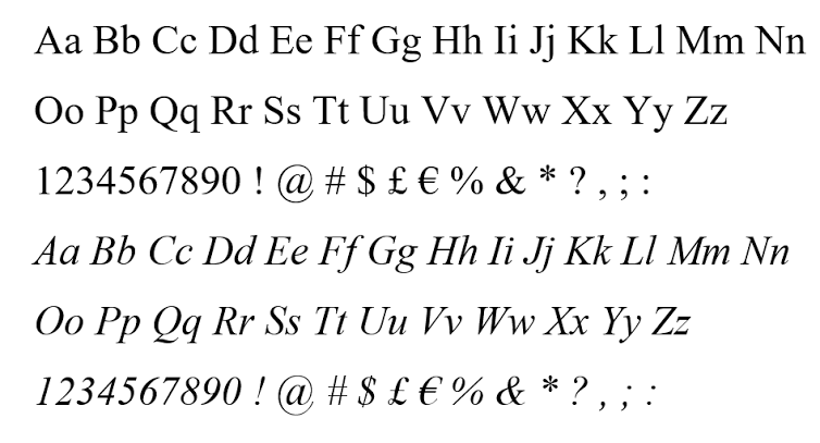 1. Times New Roman