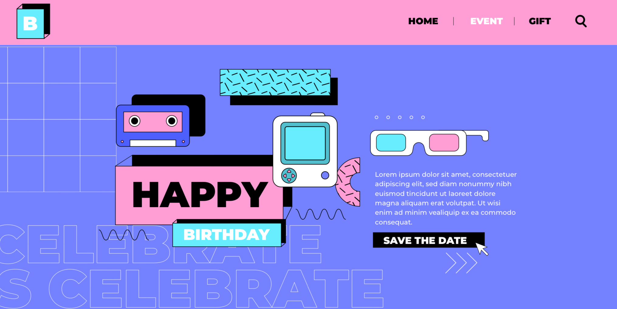 2. Fun Imagery Retro Design