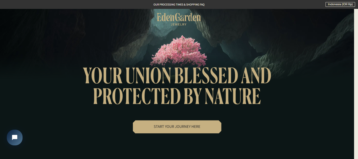 Typography in Eden Garden Jewelry’s website