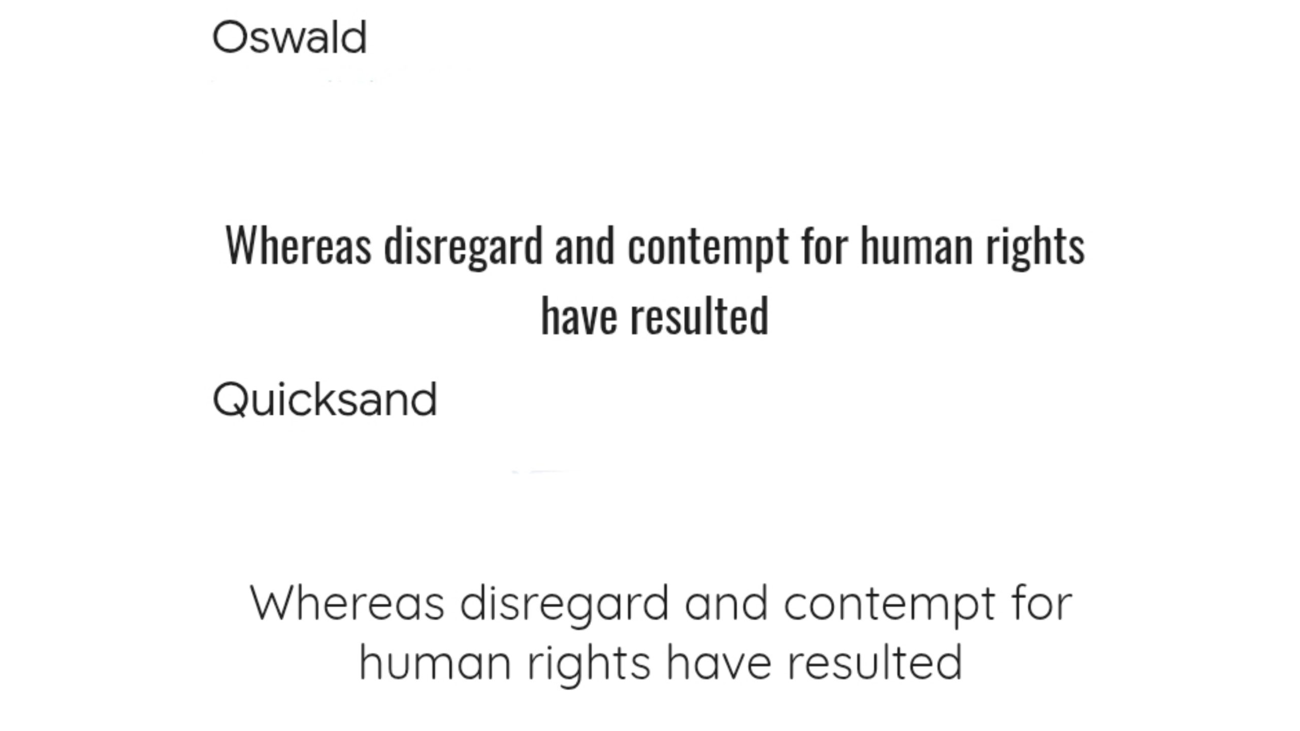 Oswald+Quicksand 