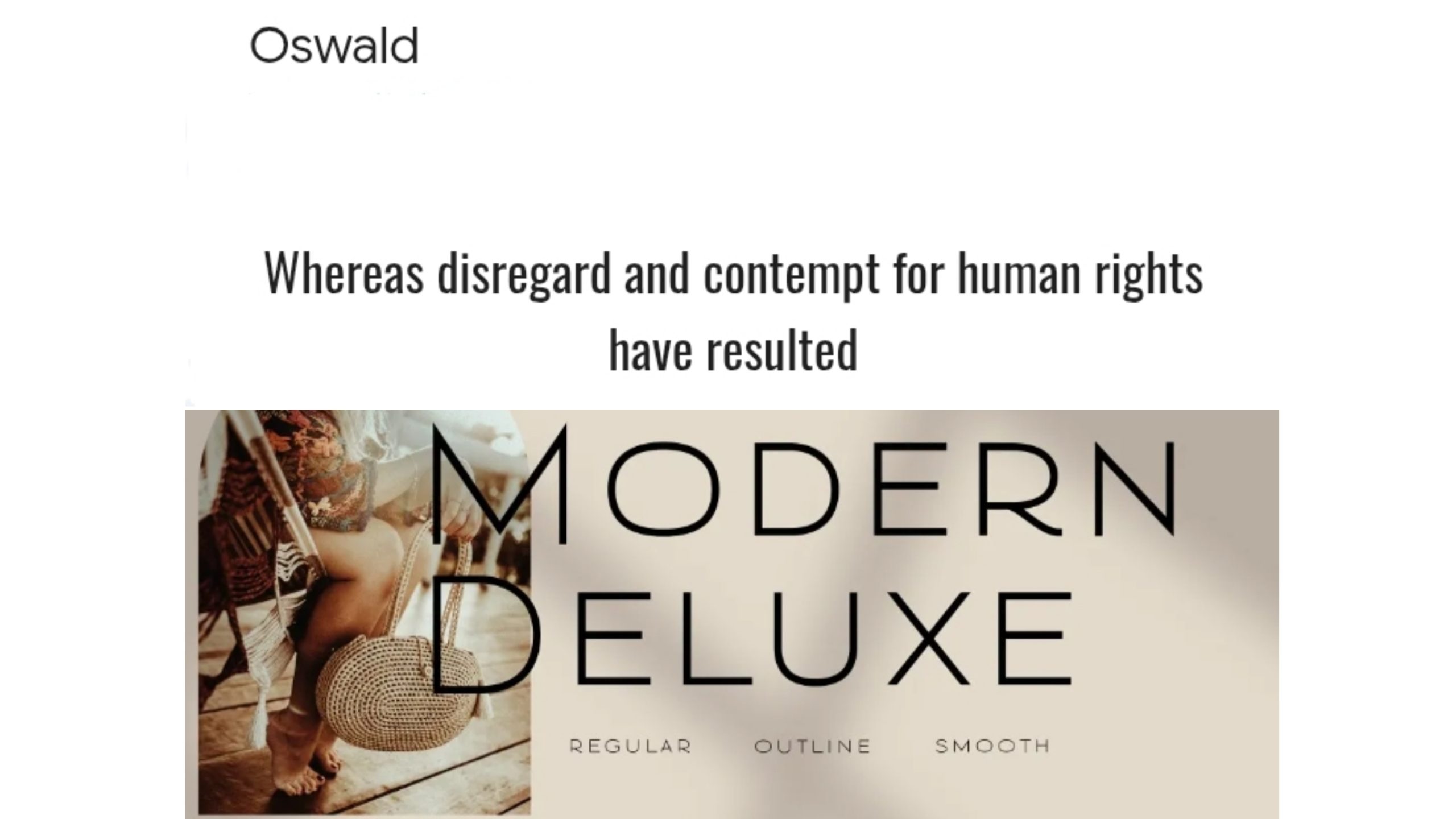Oswald+Modern Deluxe