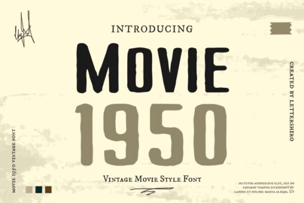 Movie 1950 - Vintage Font