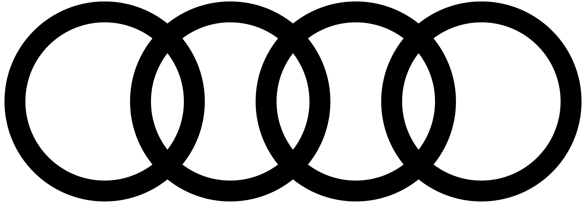 Four rings on Audi logo