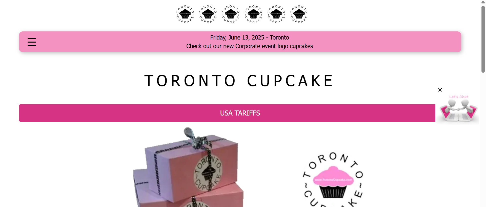 Toronto Cupcake’s web design