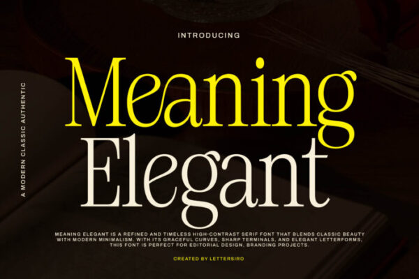 Meaning Elegant – Classic Stylish Serif