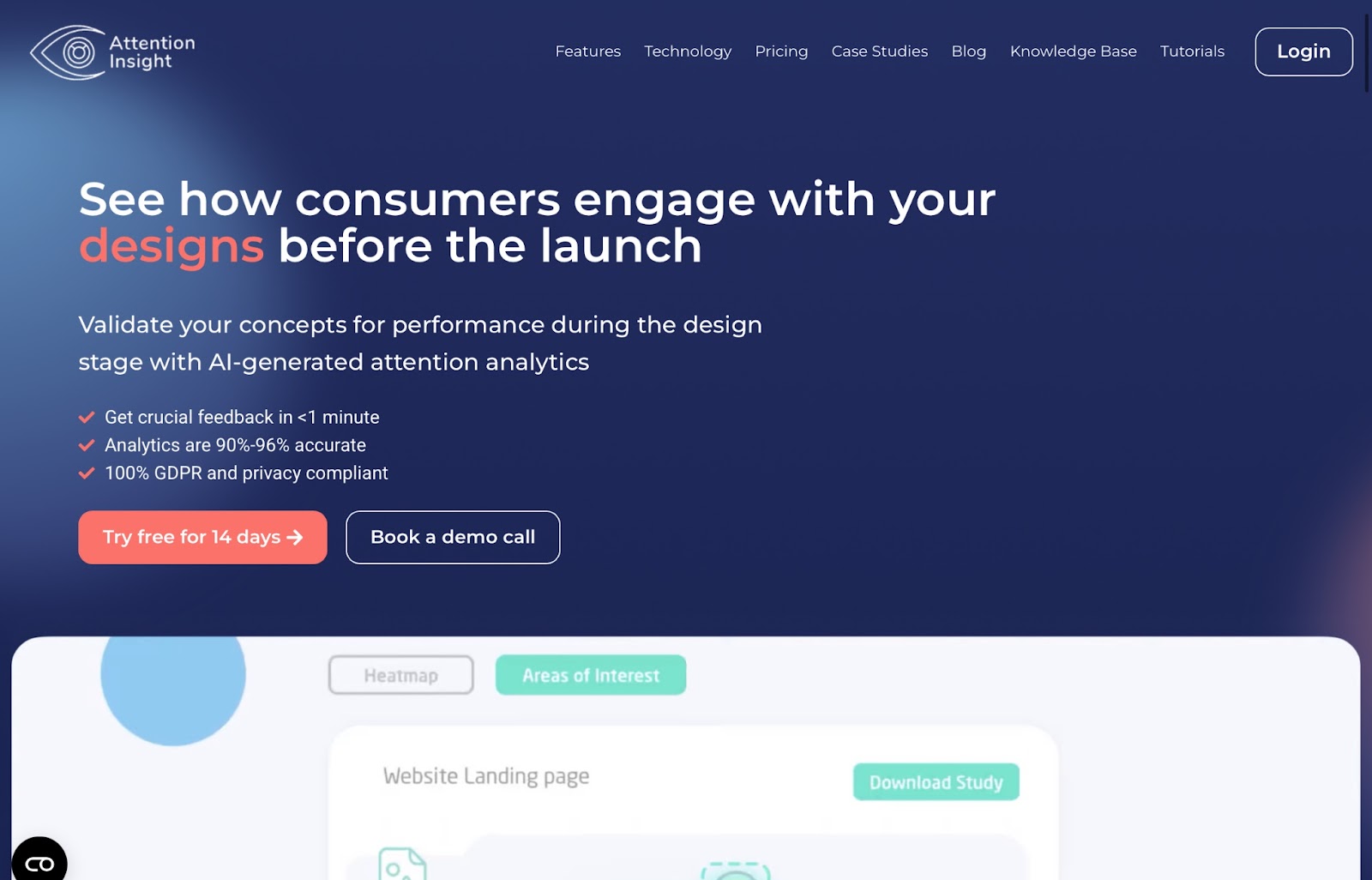 Attention Insight homepage