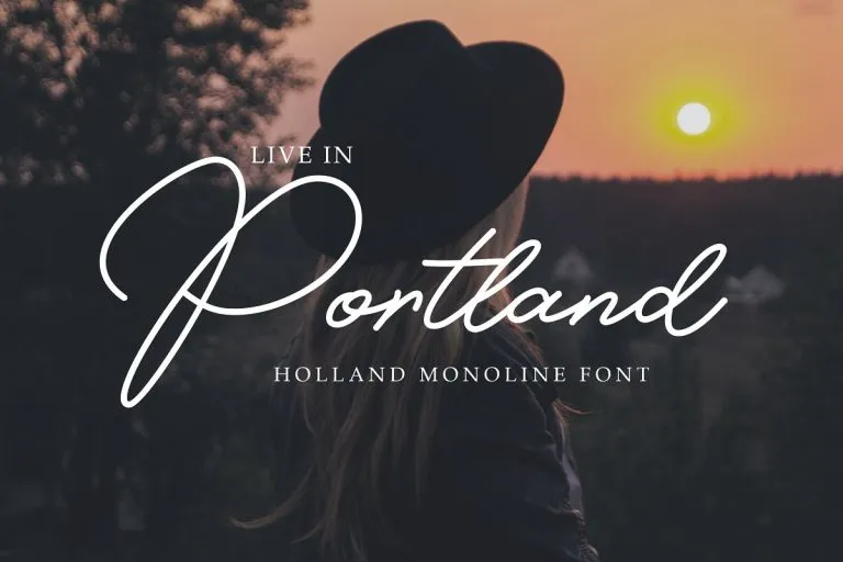 10. Holland Elegant Font
