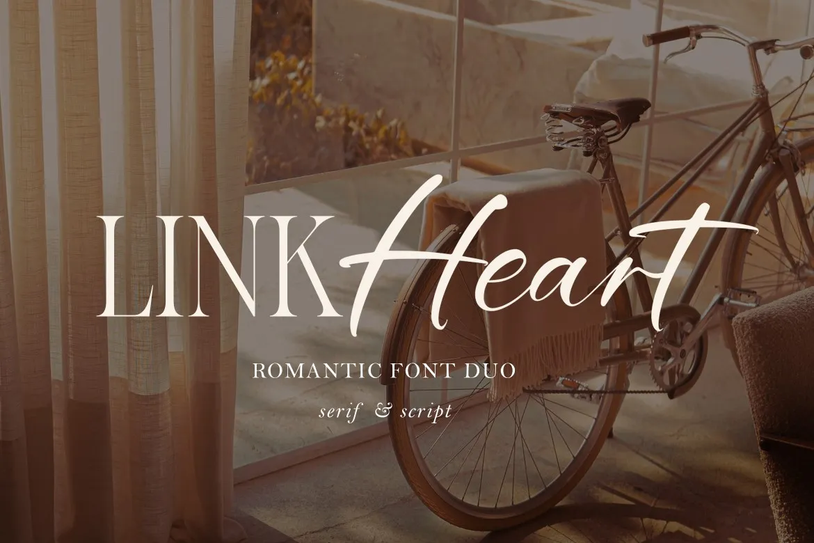 2. Link Heart Font Duo