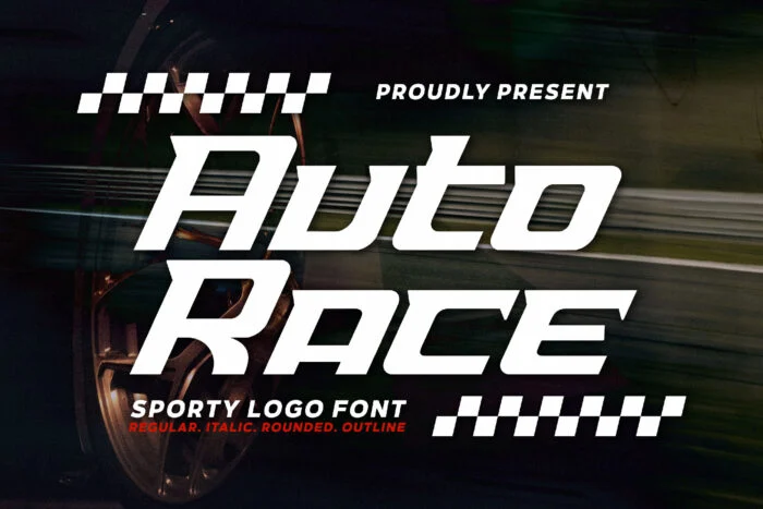 Auto Race – Sporty Logo Font